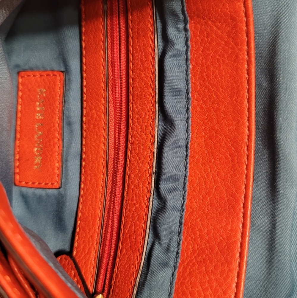 Orange leather Purse - Picture 3 of 7